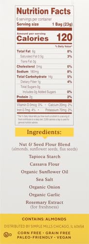 Simple Mills Almond Flour Sea Salt Crackers, 4.9oz