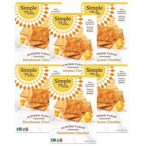 Simple Mills Almond Flour Crackers Farmhouse Cheddar - 6 Pack