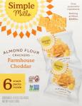 Simple Mills Almond Flour Crackers Farmhouse Cheddar - 6 Pack