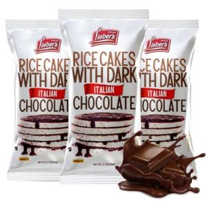 LIEBERS Dark Chocolate Rice Cakes, Kosher Dairy-Free & Gluten-Free Bundle