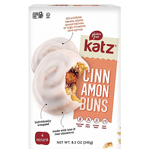 Katz Gluten Free Cinnamon Buns. Real Cinnamon, Sweet Glaze