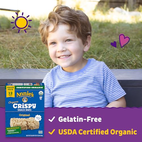 Annie's Organic Crispy Snack Bars, Gluten Free, 12 pack