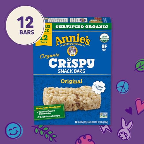 Annie's Organic Crispy Snack Bars, Gluten Free, 12 pack