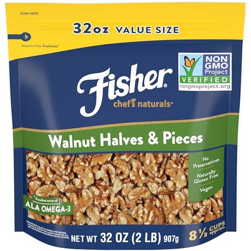 Fisher Chef's Naturals Gluten Free Walnut Halves & Pieces