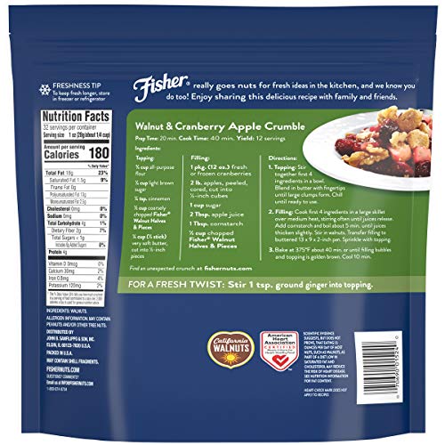 Fisher Chef's Naturals Gluten Free Walnut Halves & Pieces