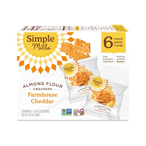 Simple Mills Almond Flour Crackers Farmhouse Cheddar - 6 Pack
