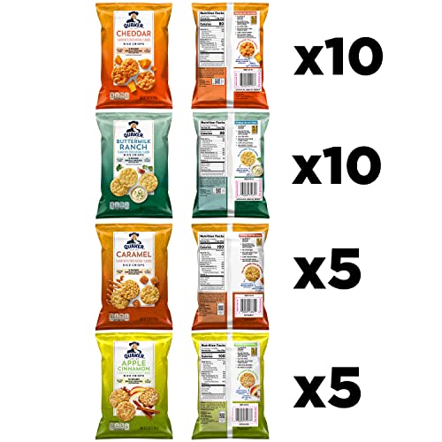 Quaker Gluten Free Rice Crisps Variety Pack, 30-count