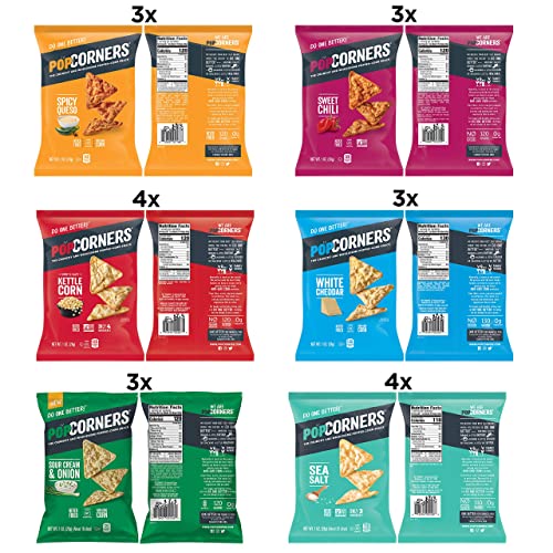 Gluten-Free PopCorners Sampler Pack: 6 Flavors, 1oz (20)