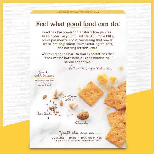 Simple Mills Farmhouse Cheddar Almond Flour Crackers - Gluten Free