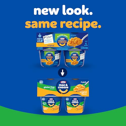 Kraft Gluten Free Mac & Cheese Dinner, 1.9 oz Cups (Pack of 4)