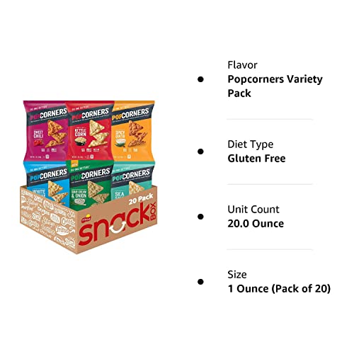 Gluten-Free PopCorners Sampler Pack: 6 Flavors, 1oz (20)