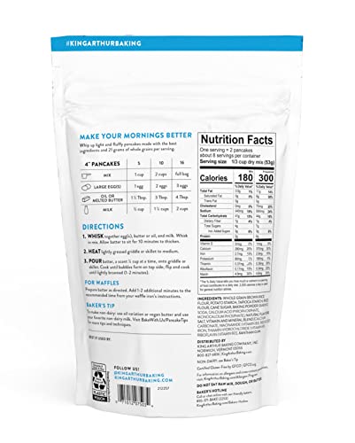 King Arthur Gluten Free Pancake Mix, 15 oz