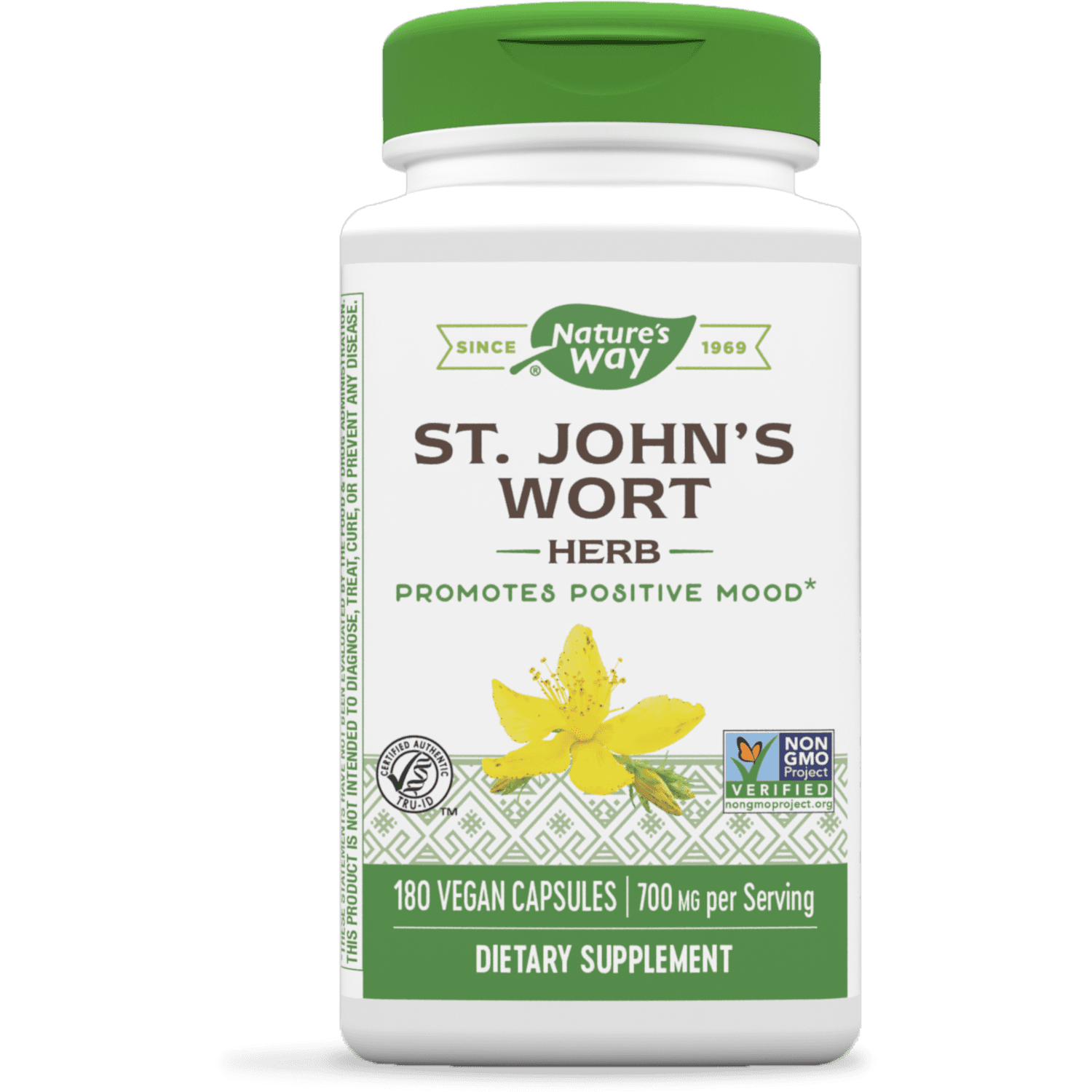 Premium 700mg St. John’s Wort Herbal Capsules (180ct)