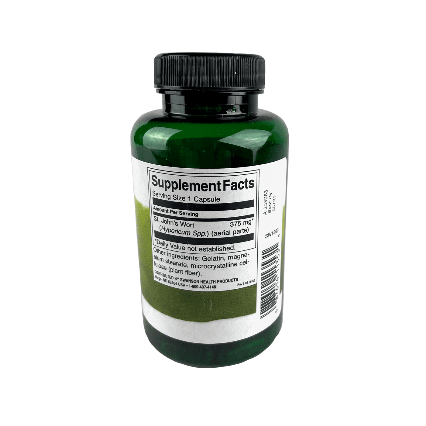 Swanson St. John's Wort Capsules, 375mg, 120 Count