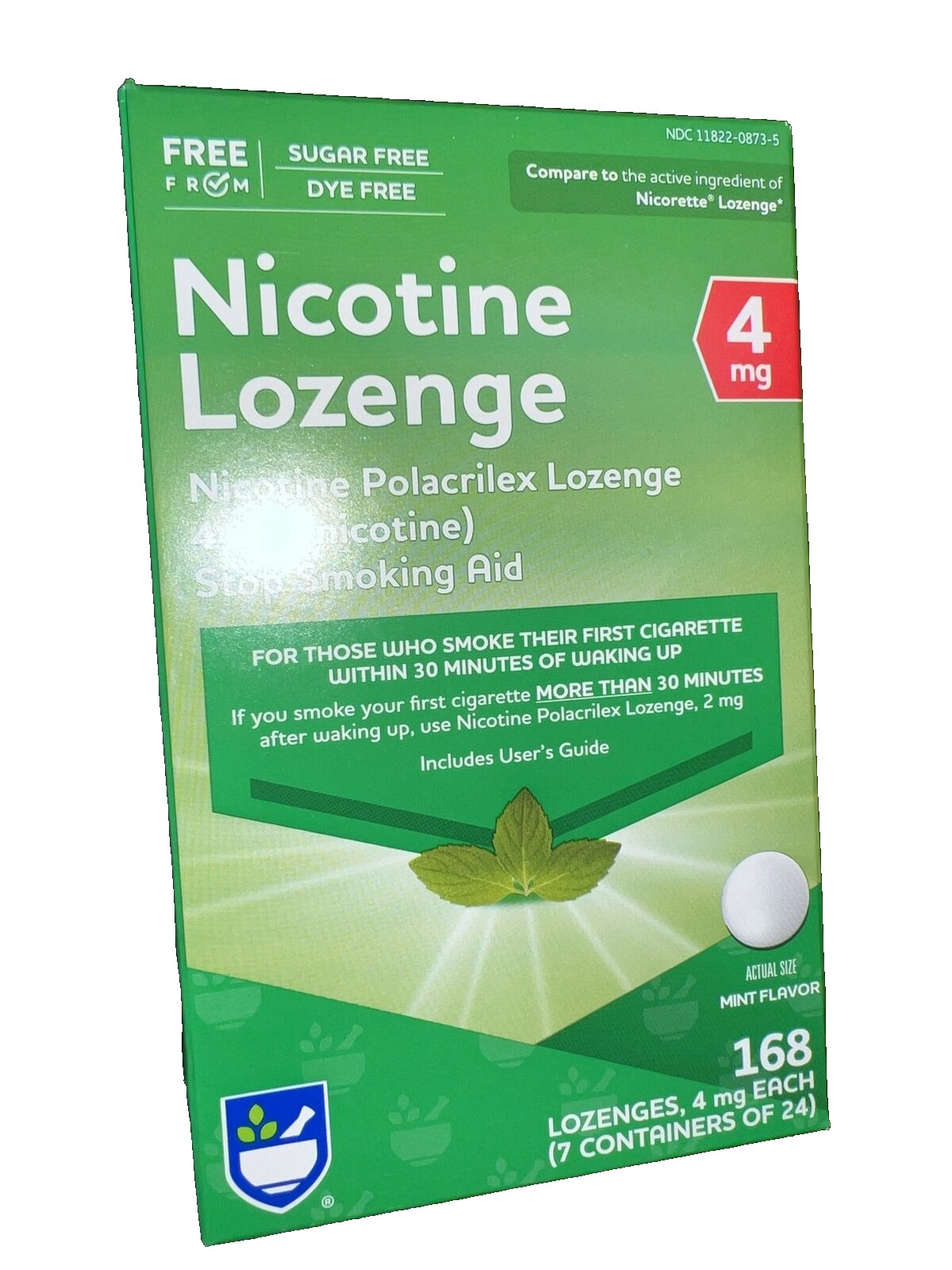 Rite Aid Nicotine Lozenges 4mg Mint - 168 Count