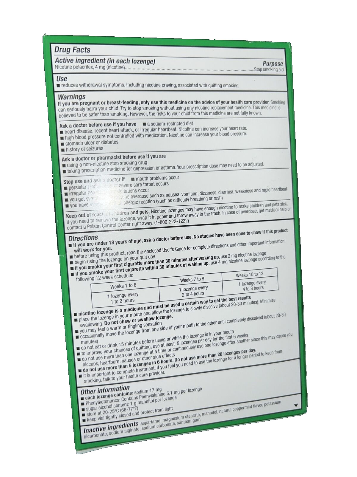 Rite Aid Nicotine Lozenges 4mg Mint - 168 Count