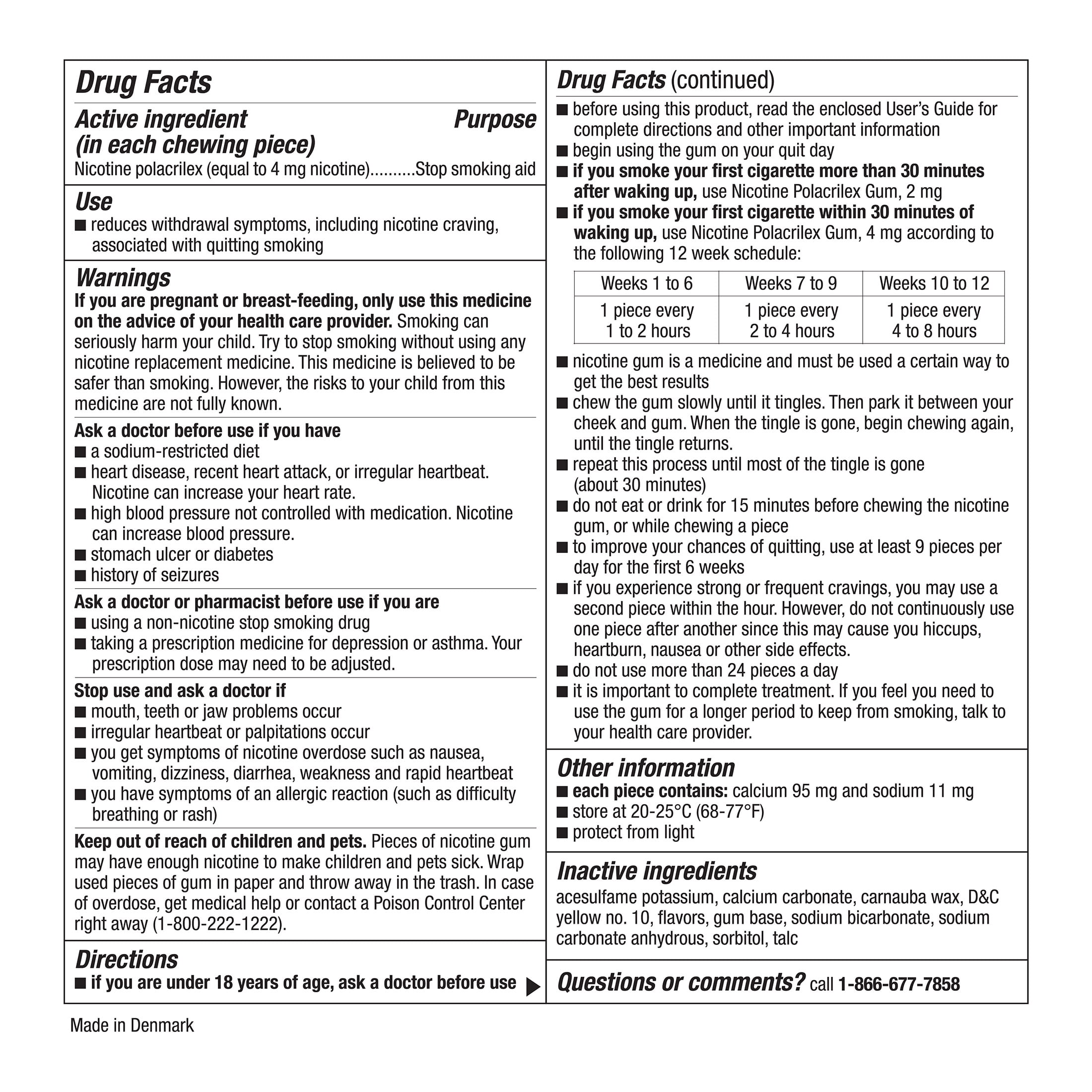 4mg Equate Nicotine Gum, 220ct, Original Flavor