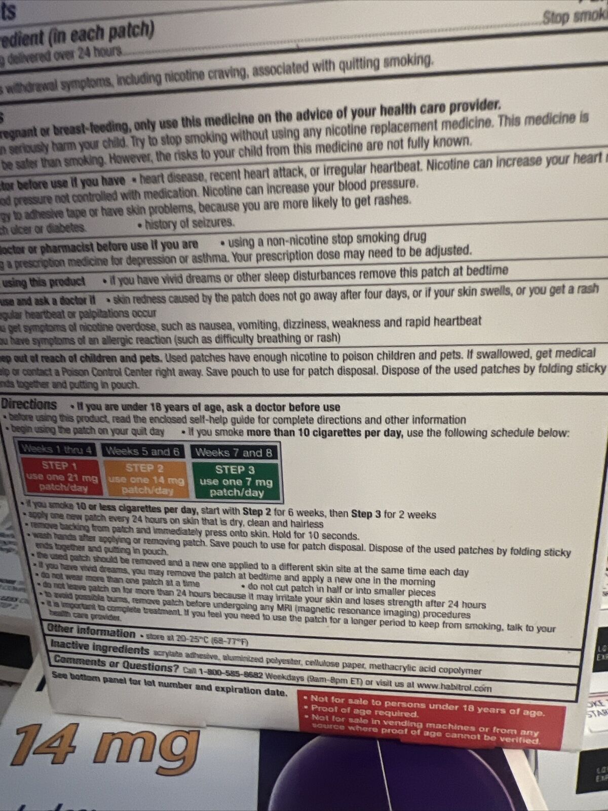 Habitrol 14mg Nicotine Transdermal Patch - Step 2