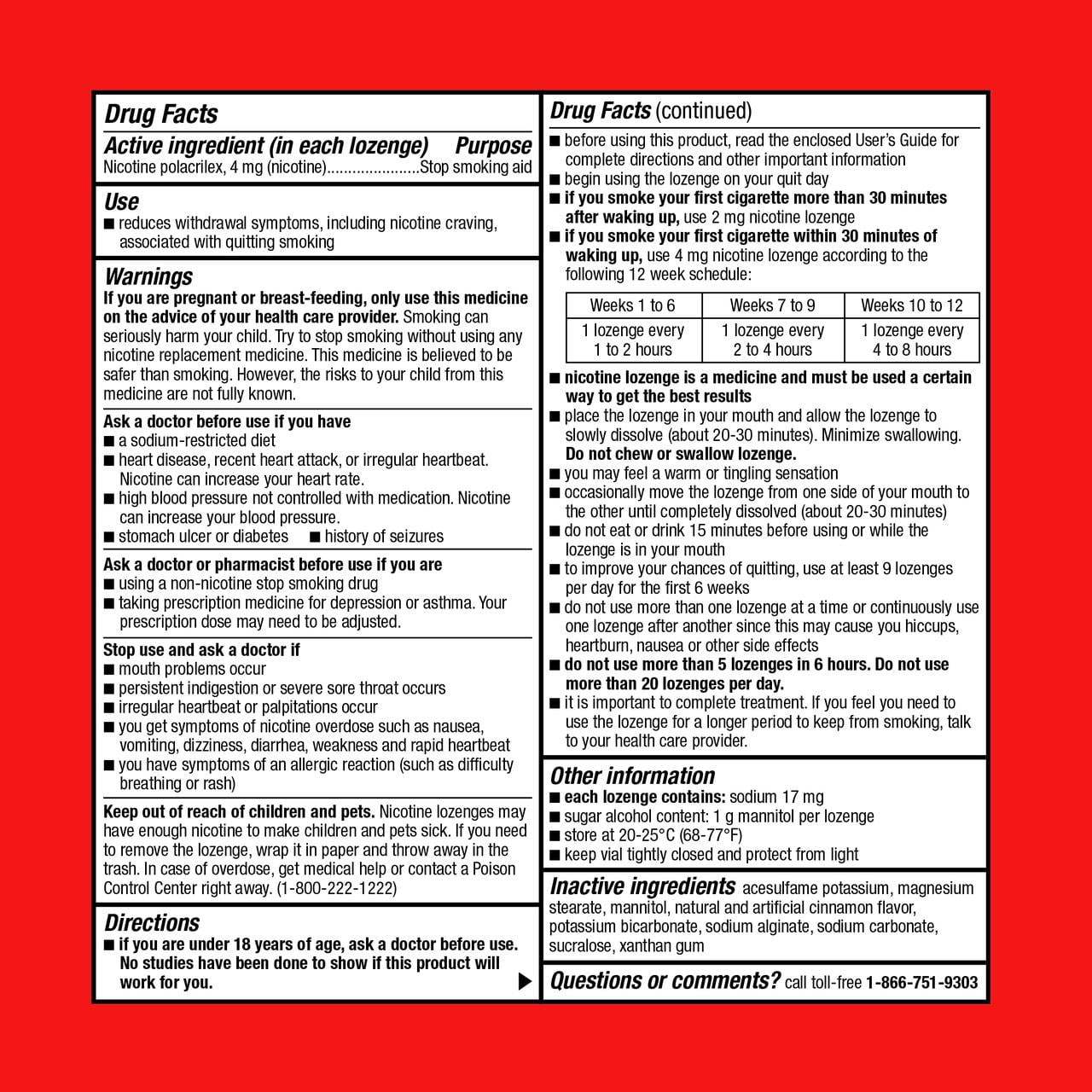 108 Count Equate Cinnamon Nicotine Lozenges, 4mg