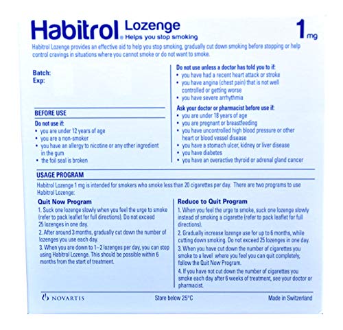 Habitrol Mint Flavor Nicotine Lozenges - 216 Lozenges