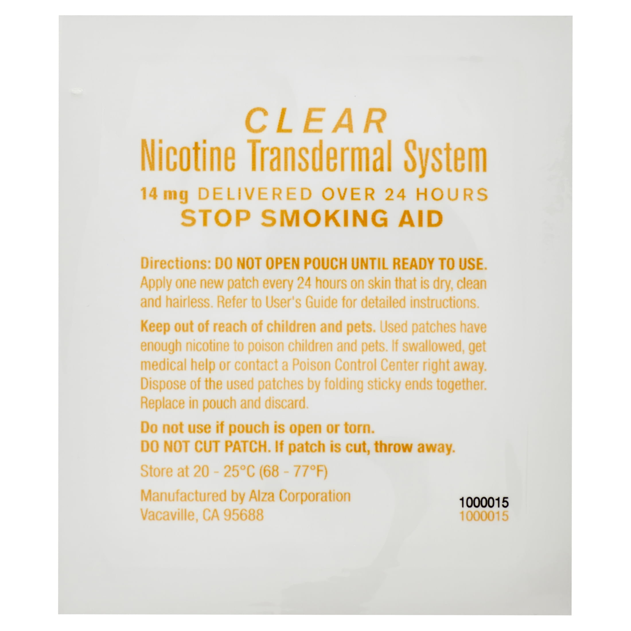 Equate 14 mg Step 2 Clear Nicotine Patches