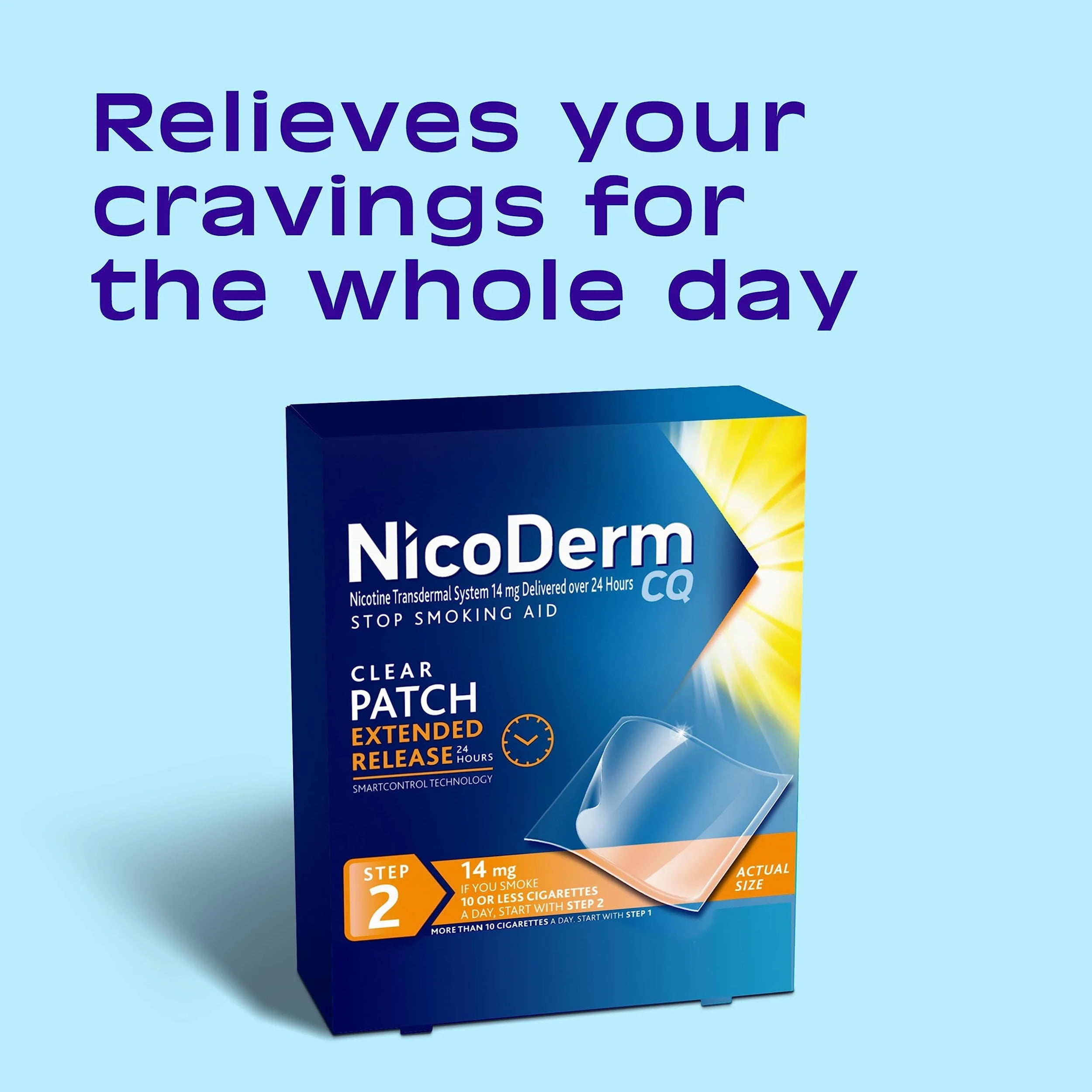 Nicoderm CQ Step 2 Nicotine Patches, 14 Count