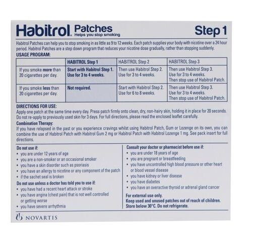 Habitrol 21mg Nicotine Patch (28 patches, 1 box)