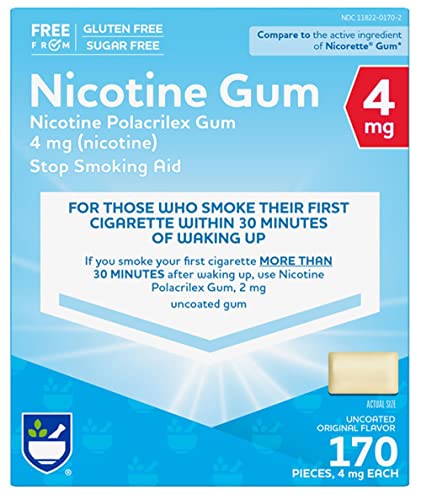 Original Flavor Nicotine Gum - 4mg, 170 Count