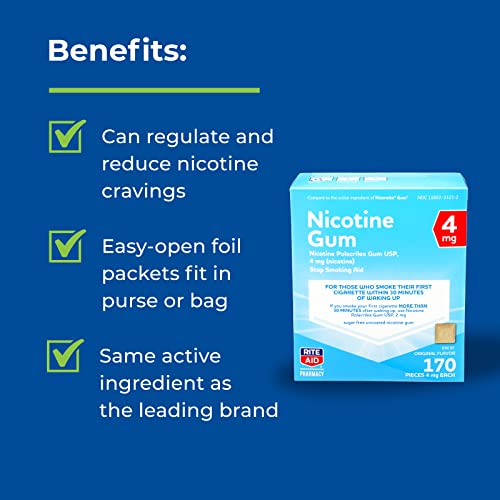 Original Flavor Nicotine Gum - 4mg, 170 Count