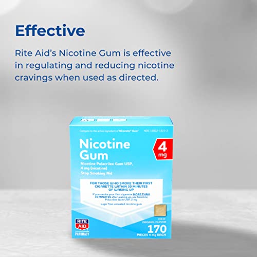 Original Flavor Nicotine Gum - 4mg, 170 Count