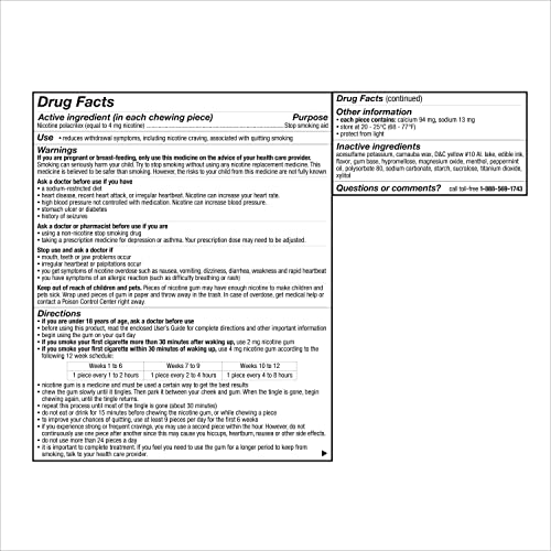 Nicorette 4mg Nicotine Gum - White Ice Mint