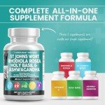 St Johns Wort Rhodiola Rosea Holy Basil Ashwagandha