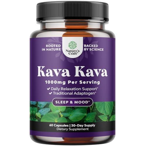 1000mg Kava Root Capsules for Mood and Relaxation