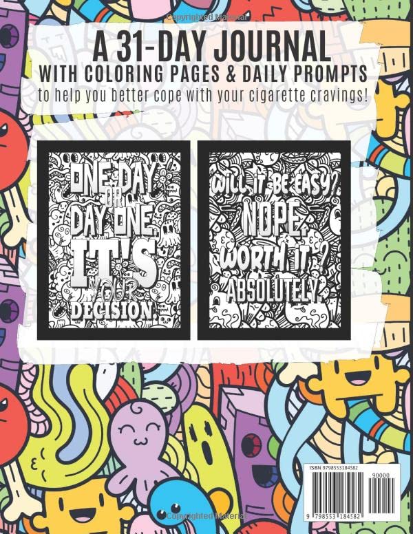 31-Day Quit Smoking Journal & Doodle Coloring Book