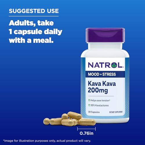 Natrol Kava Kava 200mg Capsules for Relaxation and Tension