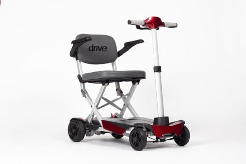Red Foldable Travel Mobility Scooter with Charger