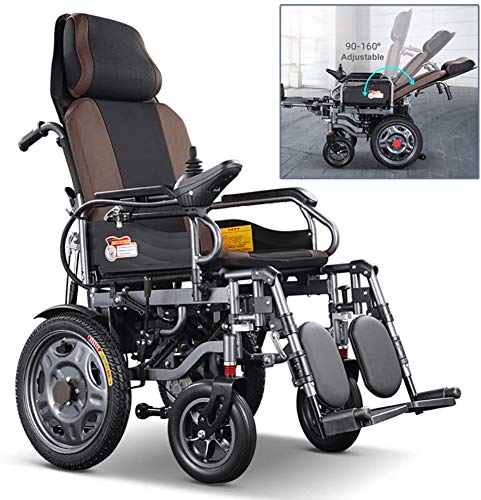 Foldable Lightweight Electric Wheelchair, 46cm Seat, 120kg Capacity