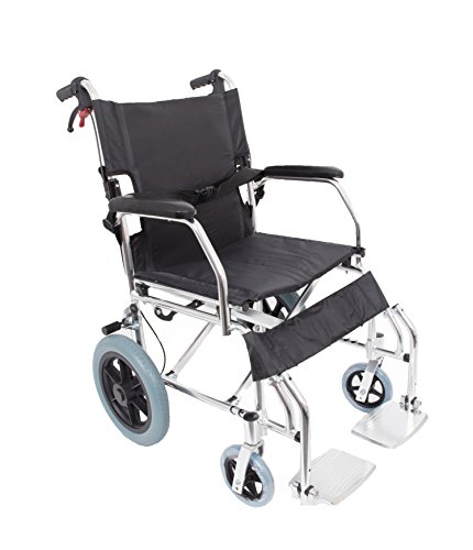 angel mobility lite lightweight folding transit attendant compact travel wheelchair chair amw1863t silver 1395 Tea Circle