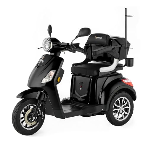 VELECO DRACO - 3-Wheeled Scooter with Brake (BLACK)