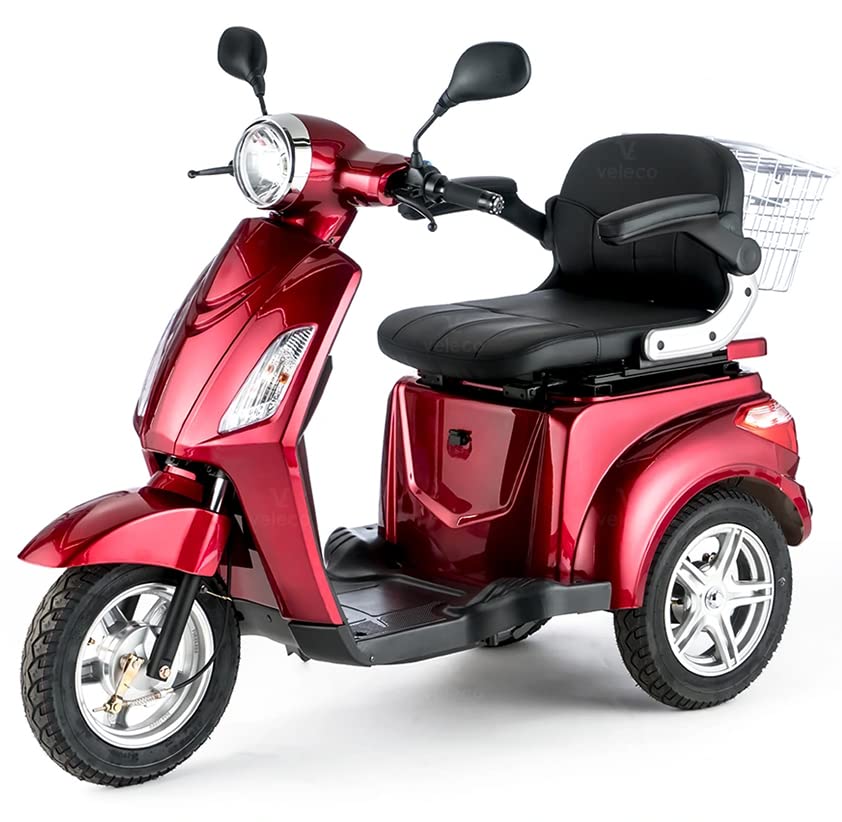 VELECO ZT15-3 Mobility Scooter - Red