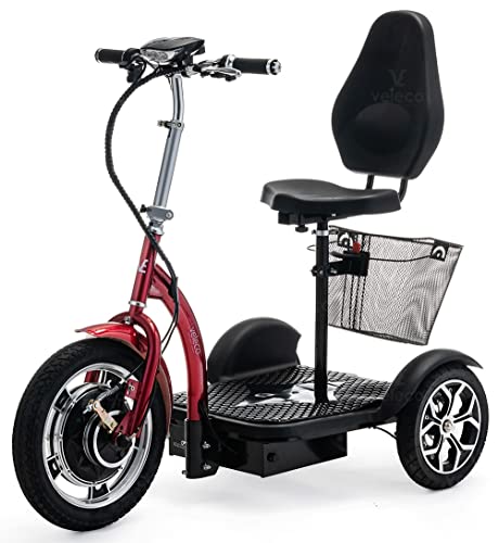 Veleco ZT16 3-Wheel Mobility Scooter - Red