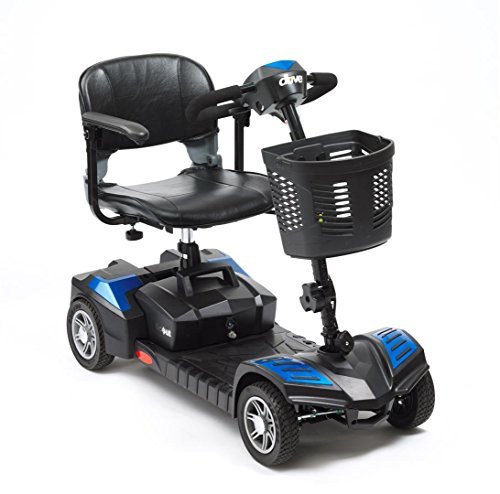 Portable 4 Wheel Scooter - Blue