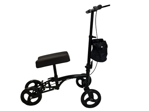 Folding Knee Scooter with Basket | Steerable & Portable