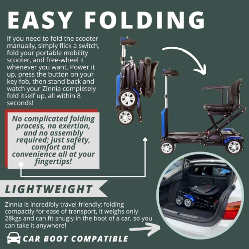 Folding Blue Zinnia Mobility Scooter