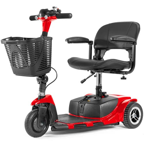 Compact 3 Wheel Mobility Scooter with Lights & Basket