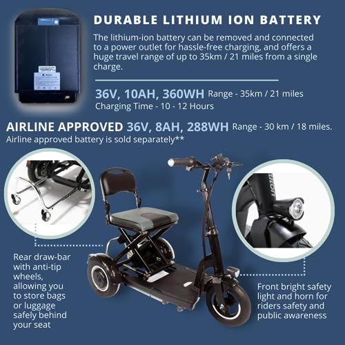 Lupin Lightweight Manual Fold-up Mobility Scooter