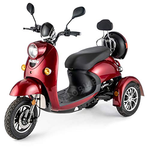 VELECO ZT63 3-Wheel Mobility Scooter - Red