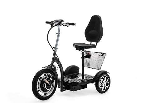 VELECO 3 Wheeled Electric Scooter Mobility Trike ZT16 Black