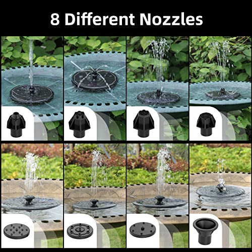 ALUKIKI Solar Powered Fountain with LED Lights