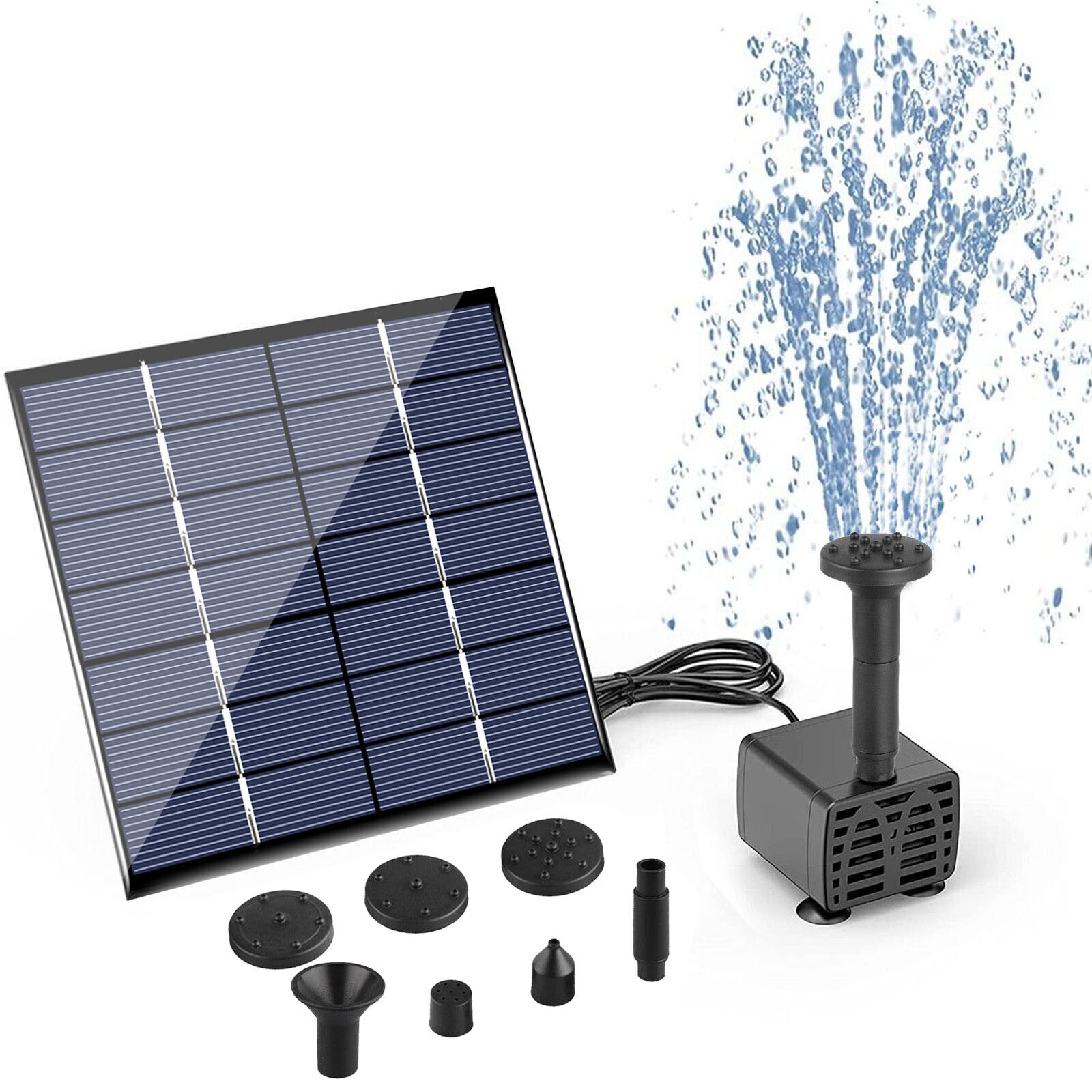 Solar Powered Submersible Floating Fountain for Bird Bath